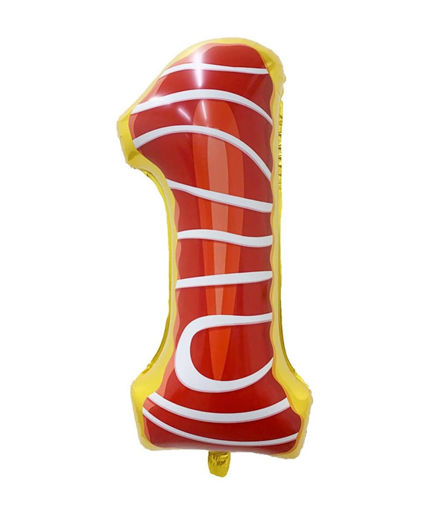 Picture of FOIL BALLOON NUMBER 1 SPRINKLES 32 INCH